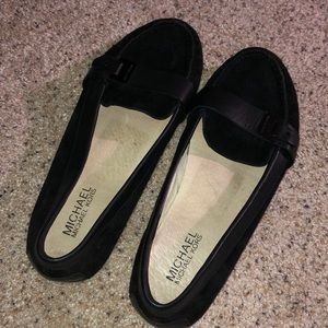 MK leather velvet doll shoes